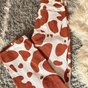 Shein Cowprint Pants {size 8}
